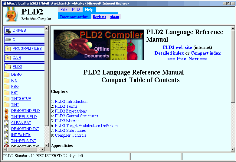 PLD2 Compiler Screenshot